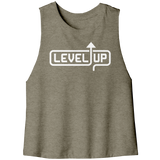 Level_Up_Racerback_Crop_Tank_Heather_Olive_Front_Mockup.png