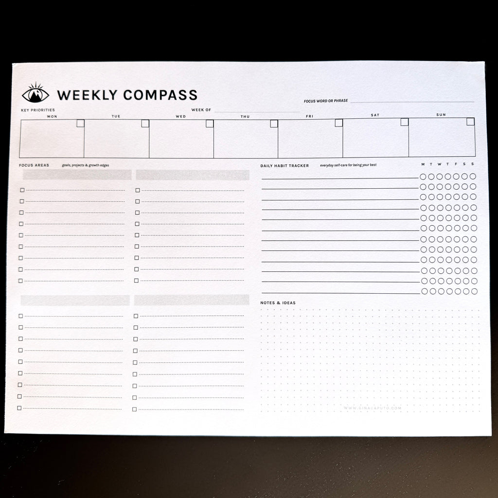 Weekly Compass Example Daily Compass Planner by Gina Caputo Health & Wellness Coach – GINA CAPUTO